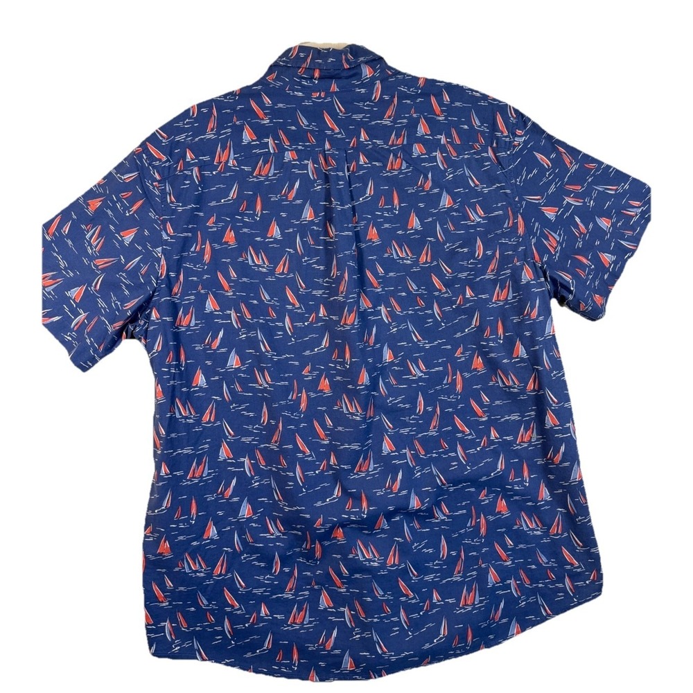 Vineyard Vines Mens XL Classic Fit Tucker Shirt Blue Short Sleeve Cotton - Picture 2 of 12